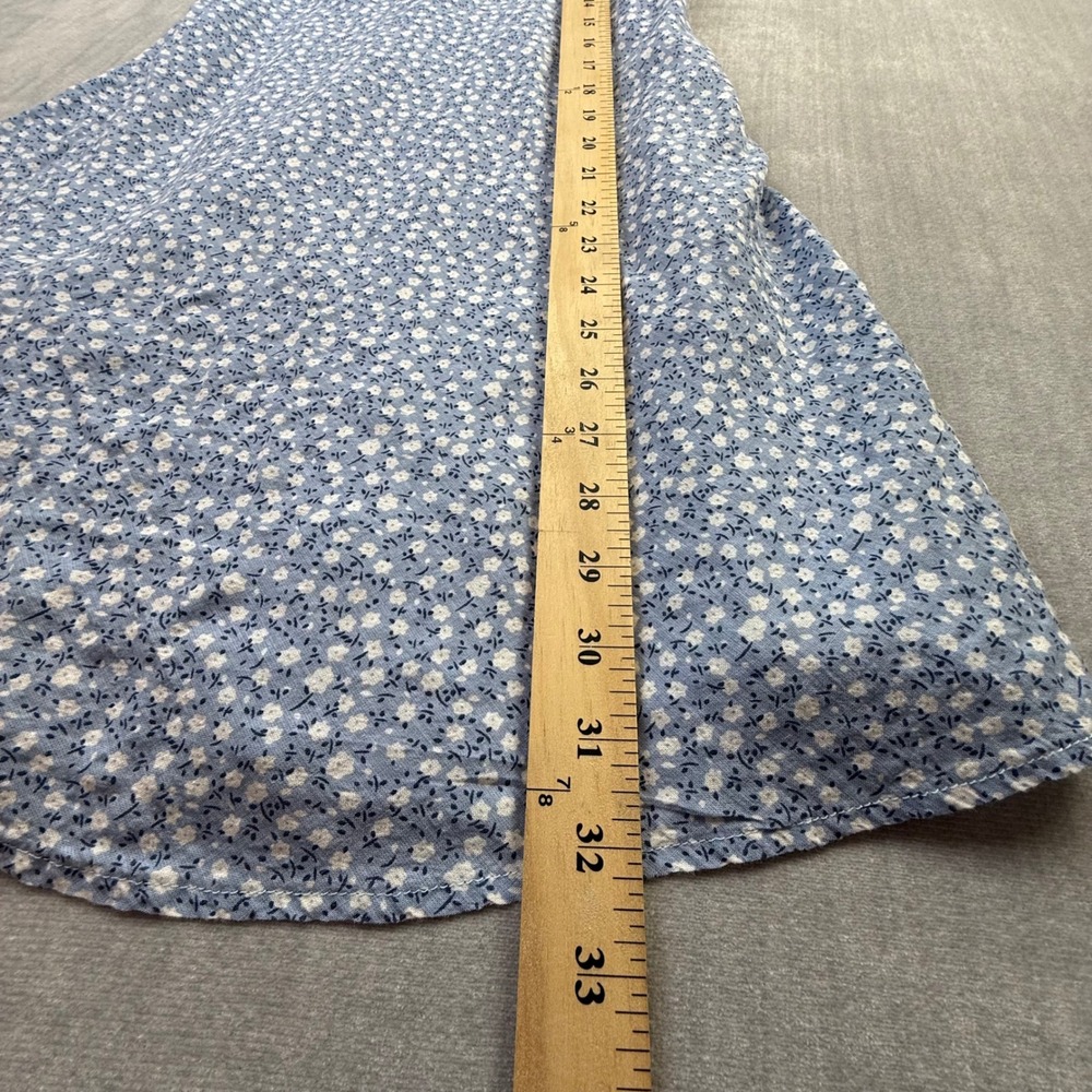 Princess Polly Blue Floral Mini Dress Ruched Bust Adjustable Straps Size US 4 - Picture 2 of 5